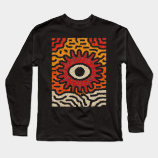Primal Sun God | The Cosmic Eye Tapestry Long Sleeve T-Shirt