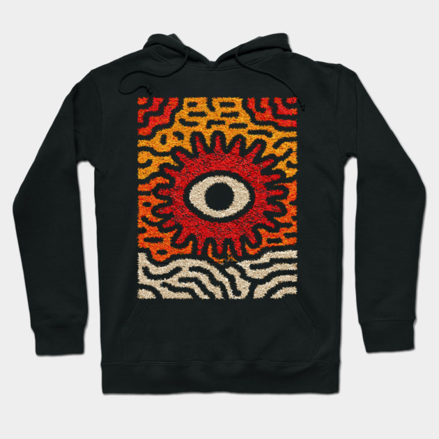 Primal Sun God | The Cosmic Eye Tapestry Hoodie by TuncGK