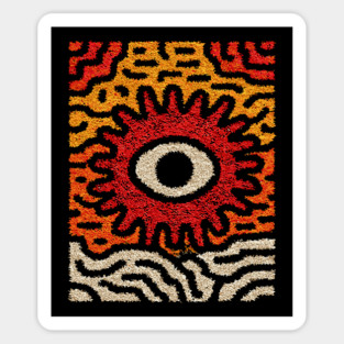 Primal Sun God | The Cosmic Eye Tapestry Sticker