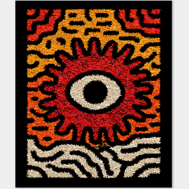 Primal Sun God | The Cosmic Eye Tapestry Wall Art by TuncGK