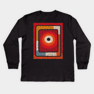 Cosmic Radiation | Abstract Geometric Art Kids Long Sleeve T-Shirt