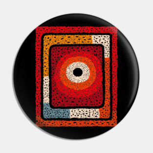 Cosmic Radiation | Abstract Geometric Art Pin
