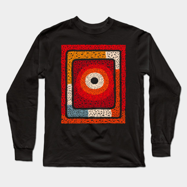 Cosmic Radiation | Abstract Geometric Art Long Sleeve T-Shirt by TuncGK