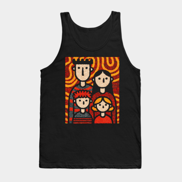 Autumn Family Portrait | The Thanksgiving Decor Tank Top by TuncGK