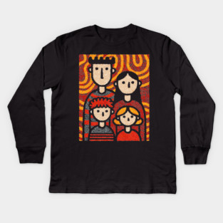 Autumn Family Portrait | The Thanksgiving Decor Kids Long Sleeve T-Shirt