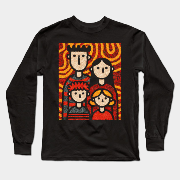 Autumn Family Portrait | The Thanksgiving Decor Long Sleeve T-Shirt by TuncGK