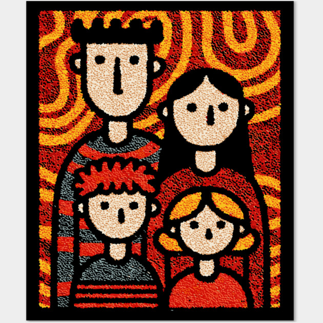 Autumn Family Portrait | The Thanksgiving Decor Wall Art by TuncGK