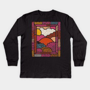 Winter Solstice | The Hopeful Sun Tapestry Kids Long Sleeve T-Shirt