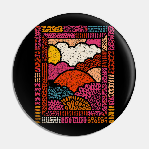 Winter Solstice | The Hopeful Sun Tapestry Pin by TuncGK