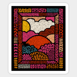 Winter Solstice | The Hopeful Sun Tapestry Magnet