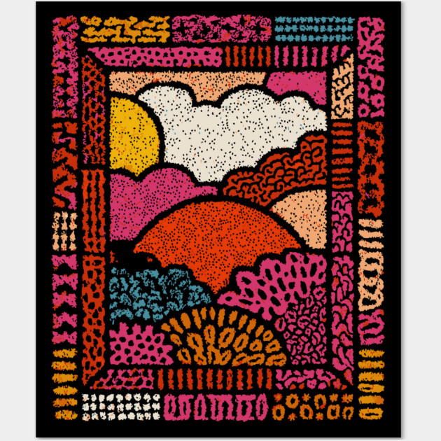 Winter Solstice | The Hopeful Sun Tapestry Wall Art by TuncGK