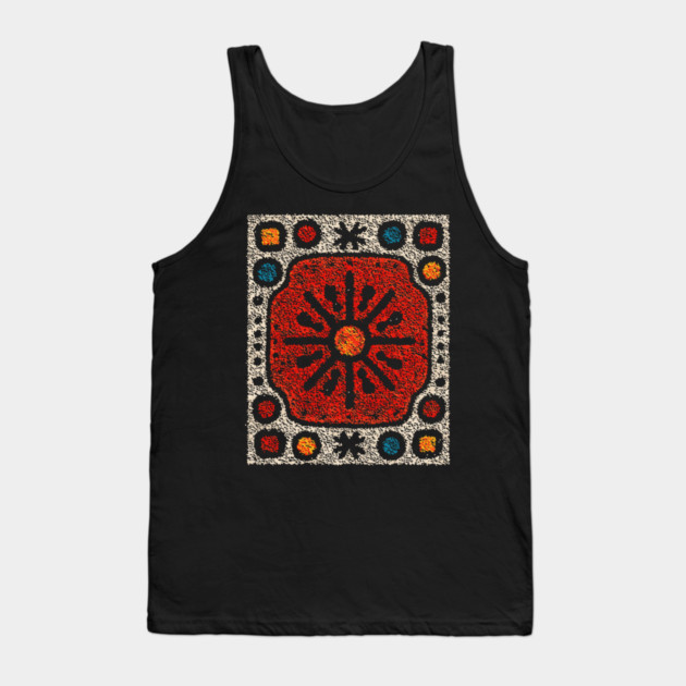 Yule Sun Wheel | A Folk Art Tapestry for the Seasons Tank Top by TuncGK