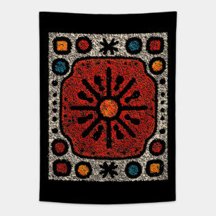 Yule Sun Wheel | A Folk Art Tapestry for the Seasons Tapestry