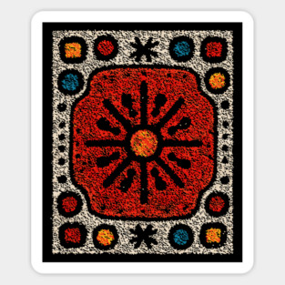 Yule Sun Wheel | A Folk Art Tapestry for the Seasons Magnet