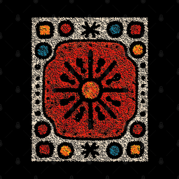 Yule Sun Wheel | A Folk Art Tapestry for the Seasons by TuncGK