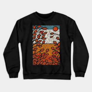 Winter Sun | Autumn's Last Glow Folk Art Crewneck Sweatshirt