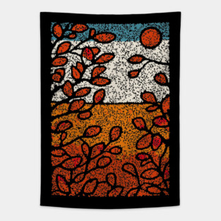Winter Sun | Autumn's Last Glow Folk Art Tapestry