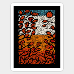 Winter Sun | Autumn's Last Glow Folk Art Magnet