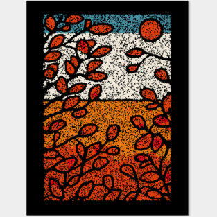 Winter Sun | Autumn's Last Glow Folk Art Posters and Art