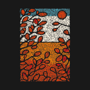 Winter Sun | Autumn's Last Glow Folk Art T-Shirt