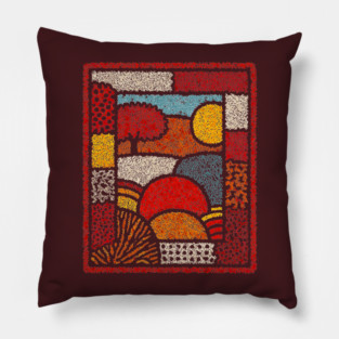 Framed Autumn Equinox | A Modern Folk Art Tapestry Pillow