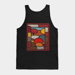 Framed Autumn Equinox | A Modern Folk Art Tapestry Tank Top