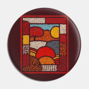 Framed Autumn Equinox | A Modern Folk Art Tapestry Pin
