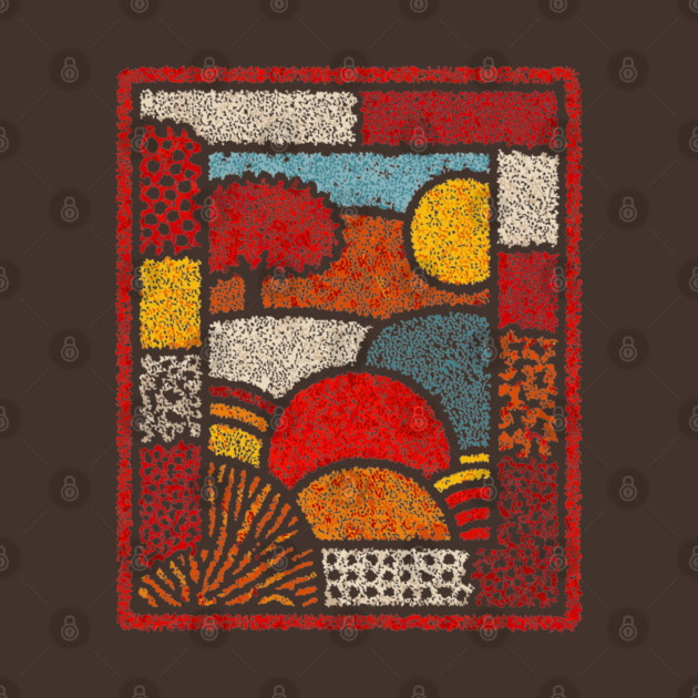 Framed Autumn Equinox | A Modern Folk Art Tapestry by TuncGK