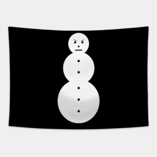 Funny Angry Snowman - The Jeezy Snowman Tapestry