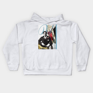 Oscar Wilde Collage Portrait Kids Hoodie