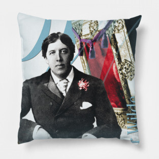 Oscar Wilde Collage Portrait Pillow