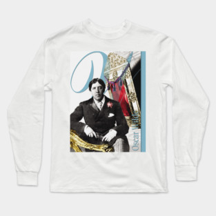 Oscar Wilde Collage Portrait Long Sleeve T-Shirt