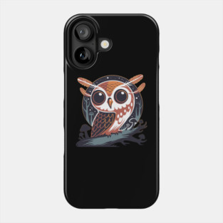 Moth Owl of the Midnight Woods Phone Case