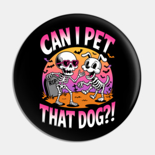 funny skeleton dog lovers halloween Pin