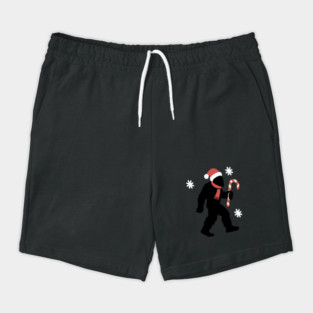 Christmas Bigfoot Santa and Candy Cane Shorts