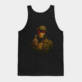 Gi Robot Flipping the Bird Tank Top