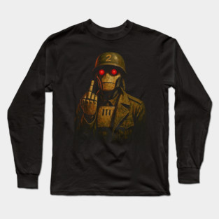Gi Robot Flipping the Bird Long Sleeve T-Shirt