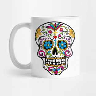 Day of the Dead Sugar Skull Shirt – Dia de los Muertos Costume Tee Mug