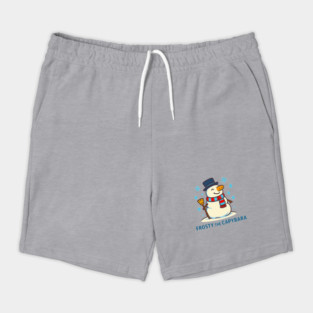 Frosty the Capybara Snowman Christmas Shorts