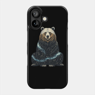 Cosmic Bear With Starry Constellations Phone Case