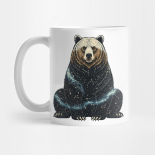 Cosmic Bear With Starry Constellations Mug