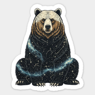 Cosmic Bear With Starry Constellations Magnet