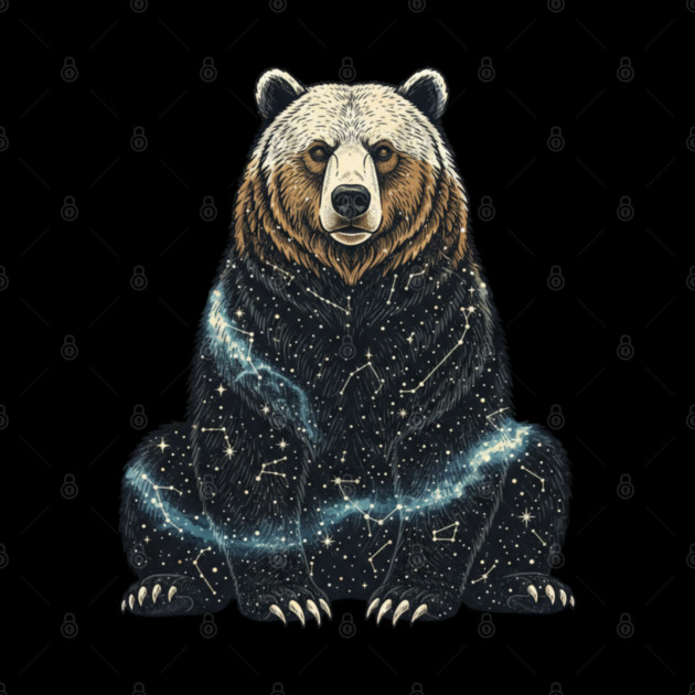 Cosmic Bear With Starry Constellations by BirdsnStuff