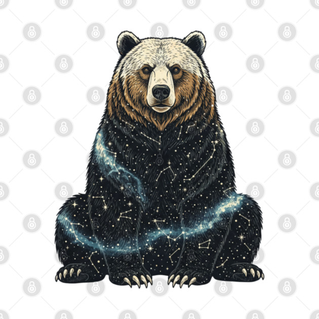 Cosmic Bear With Starry Constellations by BirdsnStuff