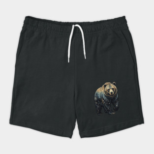 Celestial Bear Cosmic Wildlife Art Shorts