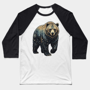 Celestial Bear Cosmic Wildlife Art Baseball T-Shirt
