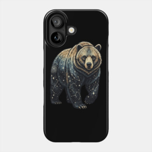 Celestial Bear Cosmic Wildlife Art Phone Case