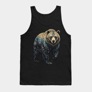 Celestial Bear Cosmic Wildlife Art Tank Top