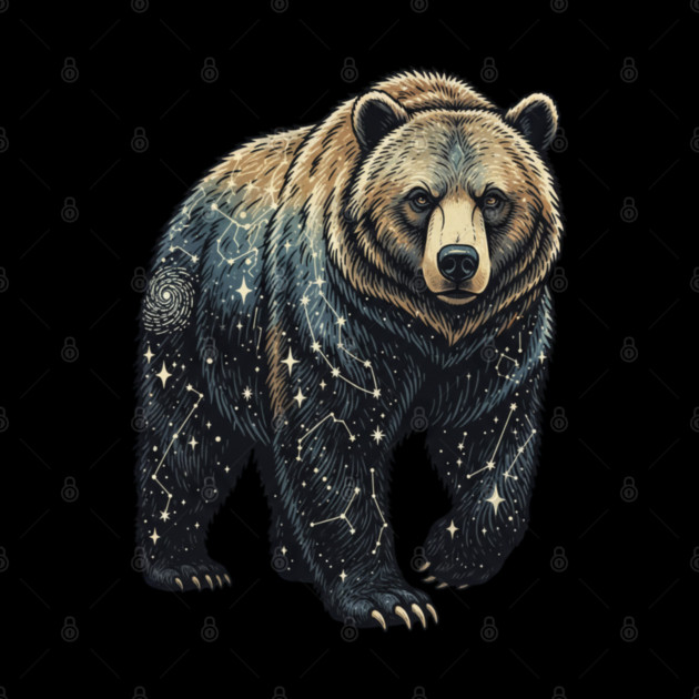 Celestial Bear Cosmic Wildlife Art by BirdsnStuff