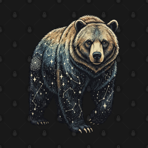 Celestial Bear Cosmic Wildlife Art by BirdsnStuff